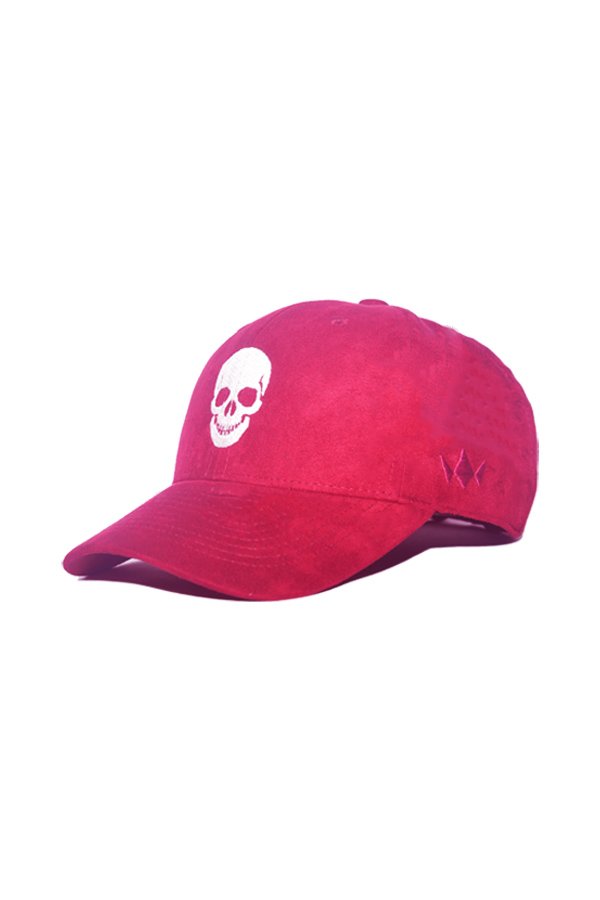 SKULL-MAROON(SUEDE FABRIC) - Image 2
