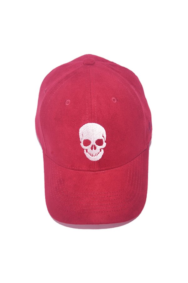 SKULL-MAROON(SUEDE FABRIC)