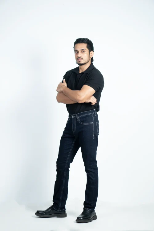 MEN’S REGULAR FIT JEANS- DARK RINSE WASH