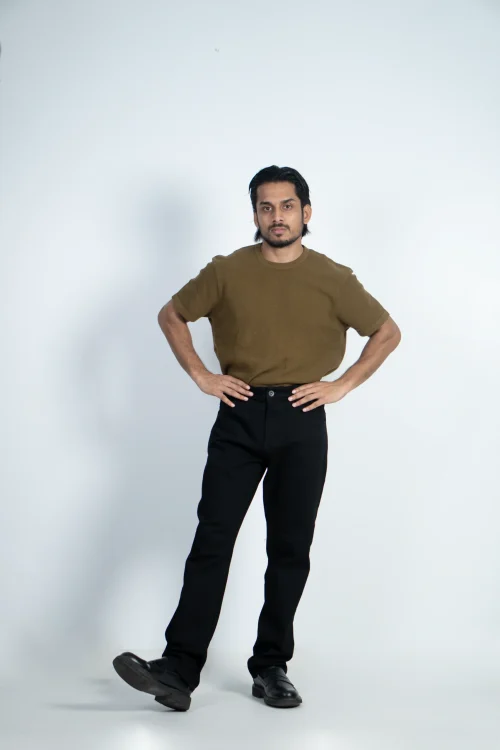 MEN’S REGULAR FIT DENIM-BLACK