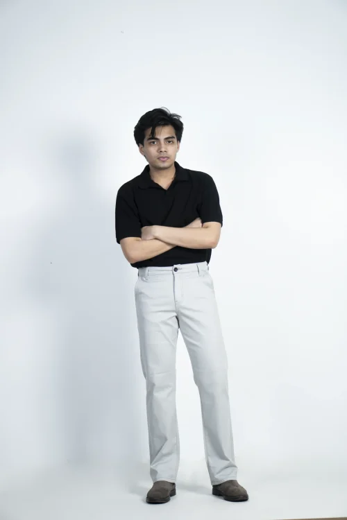 MEN’S REGULAR FIT CHINO PANT-GREY