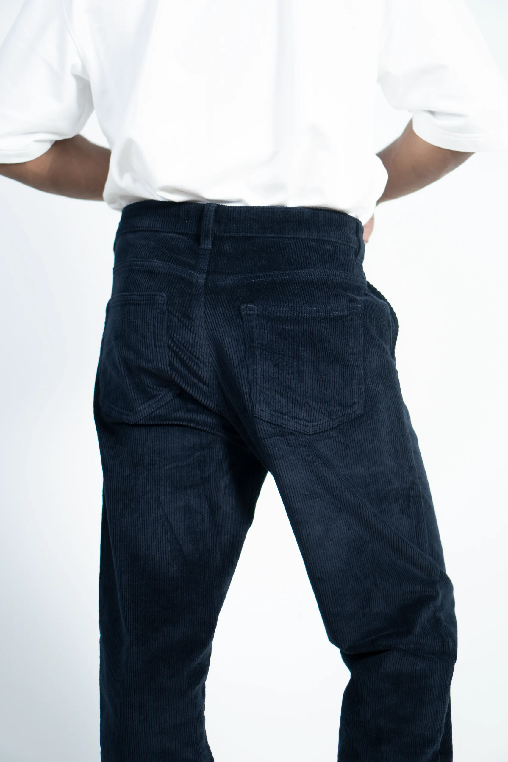 MEN'S LOOSE STRAIGHT FIT CORDUROY - DARK NAVY - Image 2