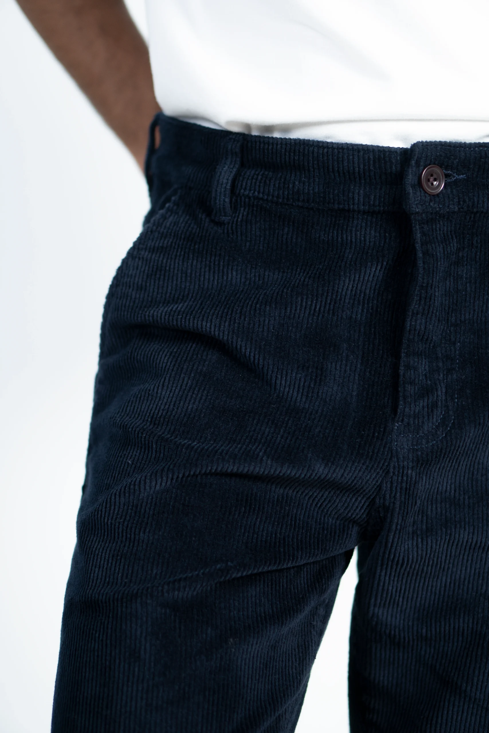 MEN'S LOOSE STRAIGHT FIT CORDUROY - DARK NAVY - Image 4