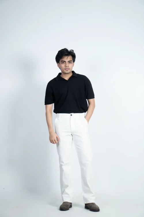 MEN’S REGULAR FIT CHINO PANT-WHITE
