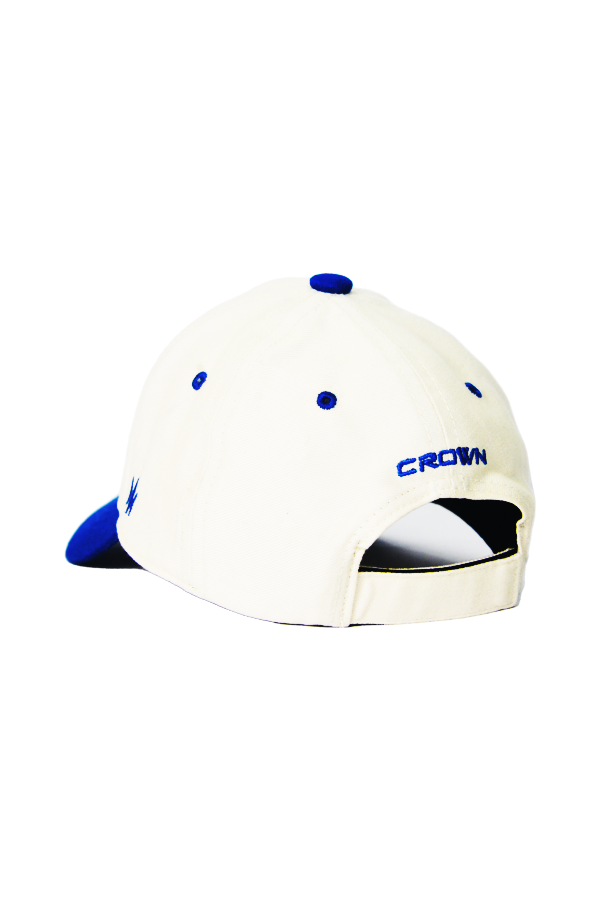 "ASTRONAUT" KIDS CAP - OFF WHITE & ROYAL BLUE - Image 5