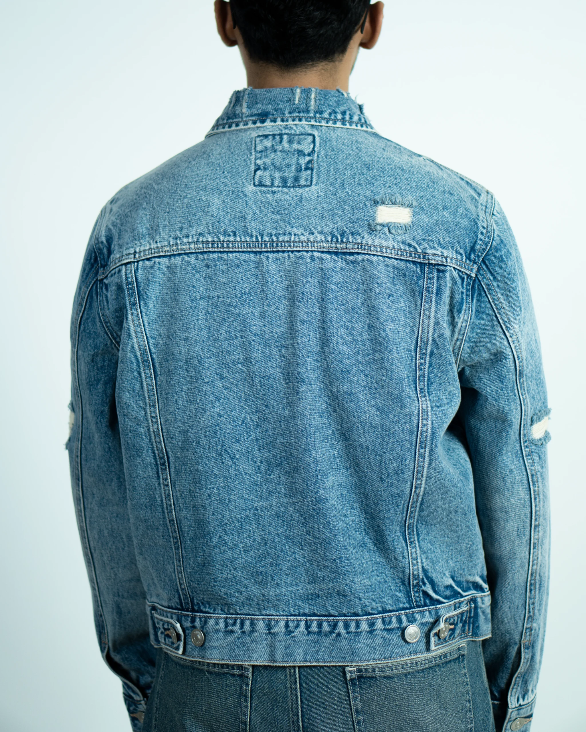 CROP DENIM JACKET -VINTAGE WASH - Image 6